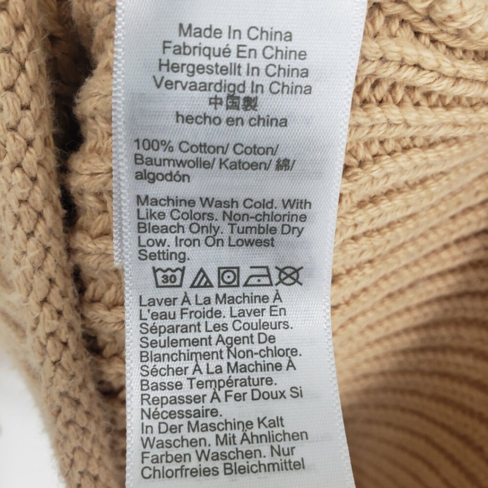 J. Crew Relaxed Roll Neck Sweater S Womens Chunky Knit Mock Neck BE159 Khaki Tan - Picture 8 of 8